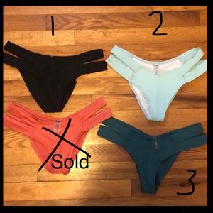 Three Montce Swim bikini bottoms size M